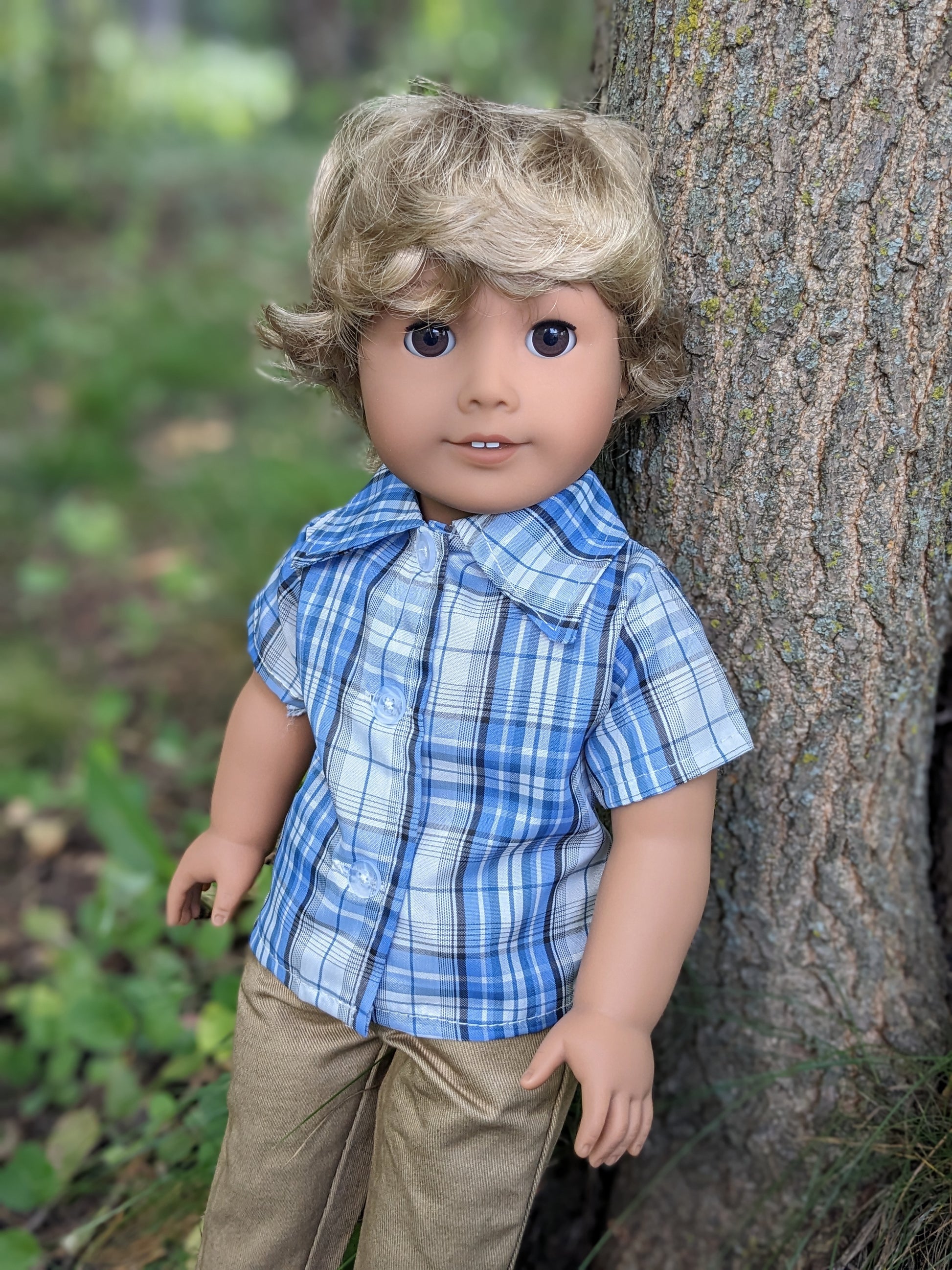 Boy Doll Wig American Girl Doll Blonde Curly Hair Turner