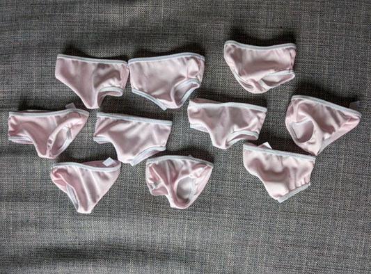 Set of 10 Light Pink Polyester Underwear