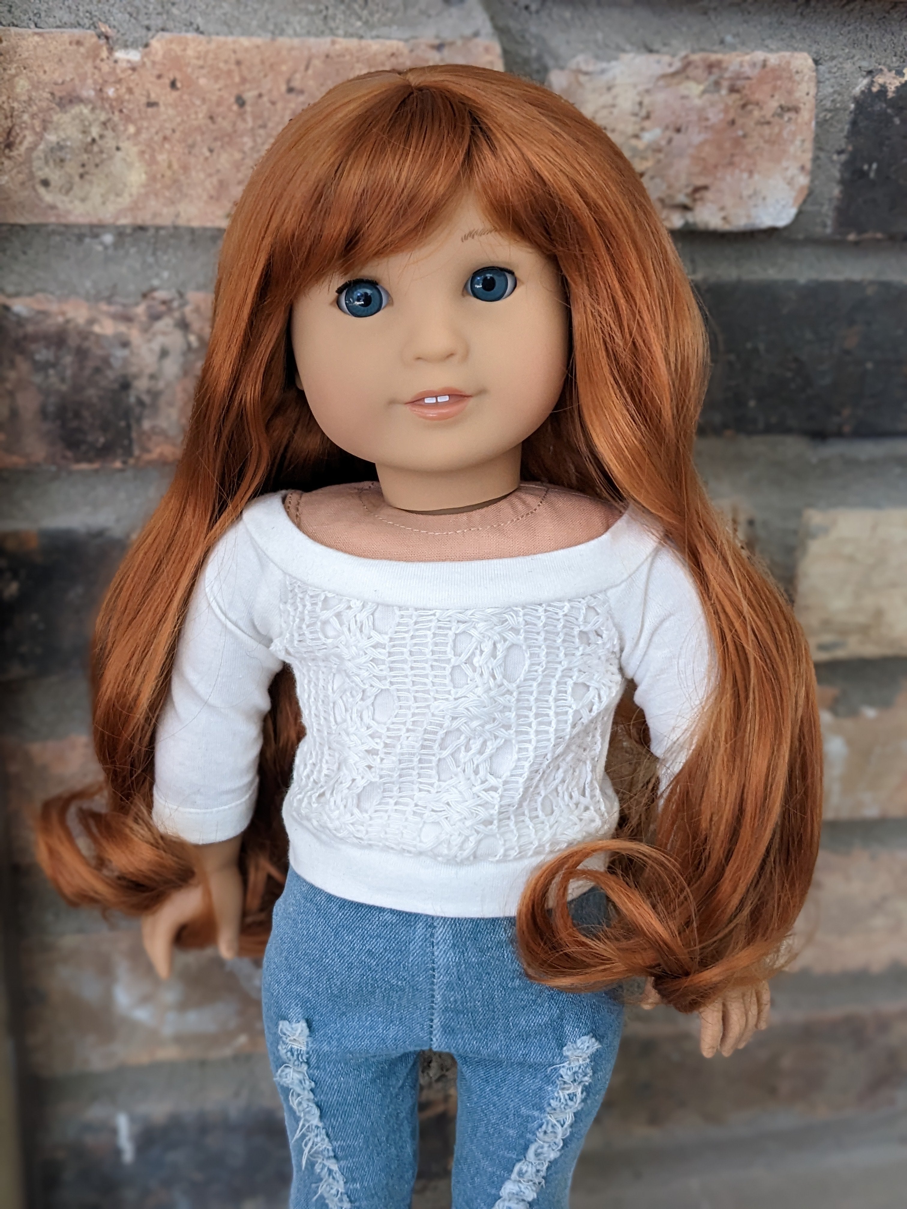 American girl doll with deals red hair and freckles